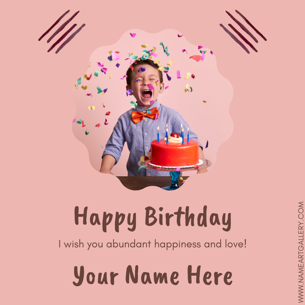 Birthday Photo Frame For Kids With Your Name