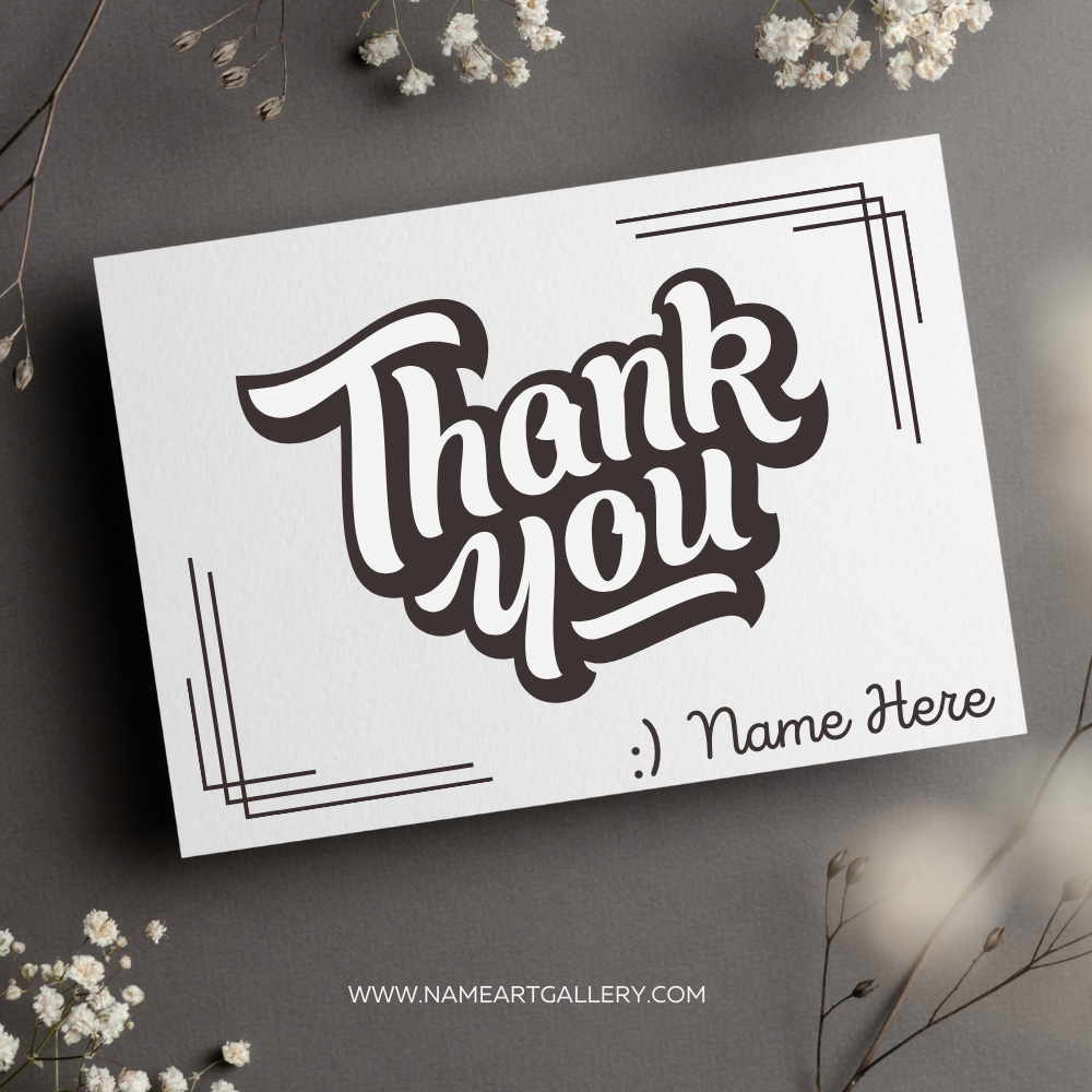 Thank You Wishes Social Media Post With Custom Name