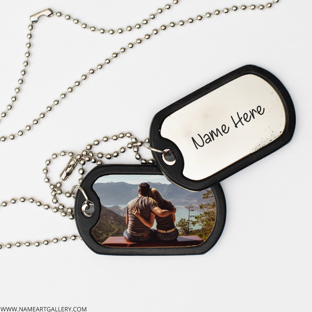 Dog Tag Army Badge Jewelry With Name and Photo