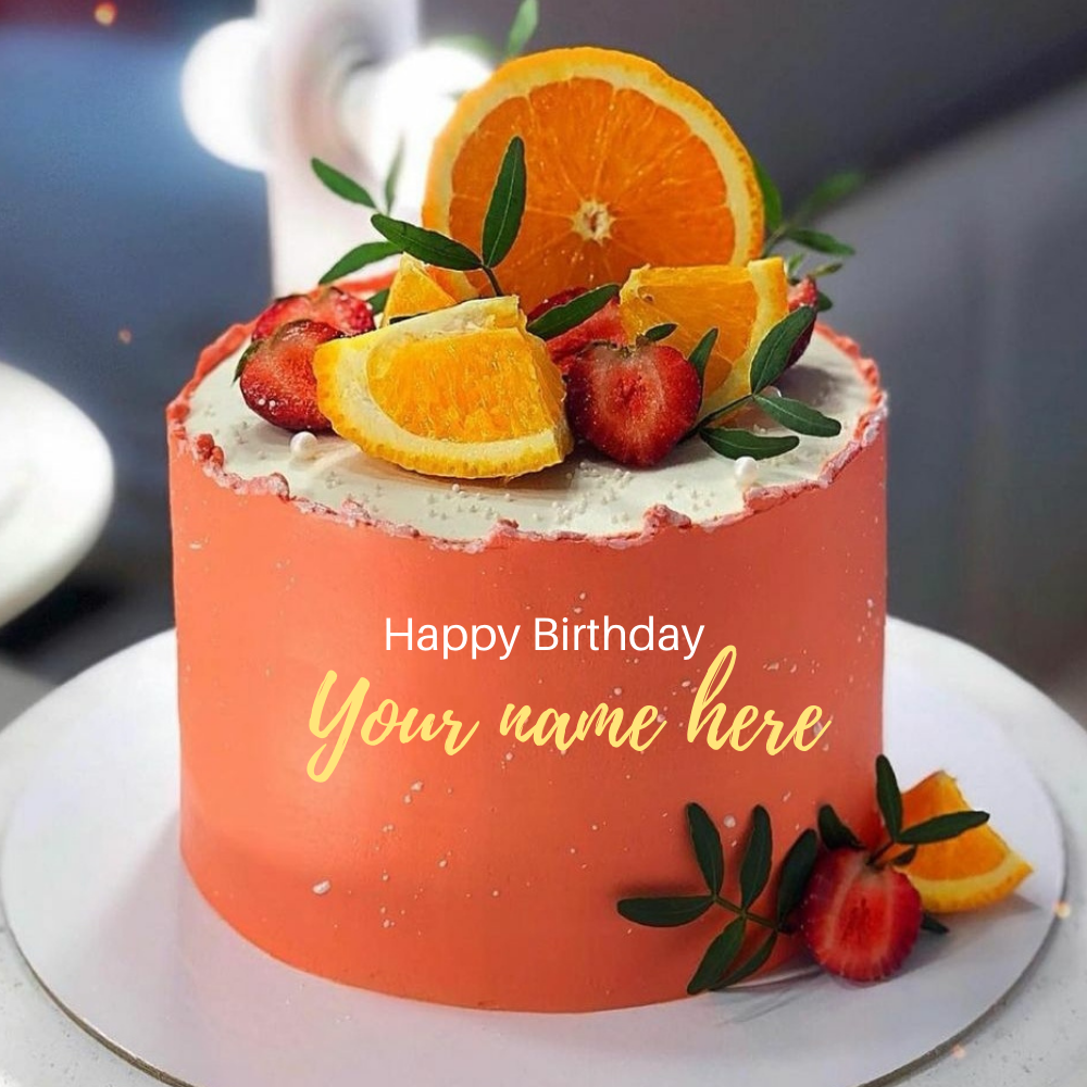 Double Layer Orange Lemon Cake With Your Name