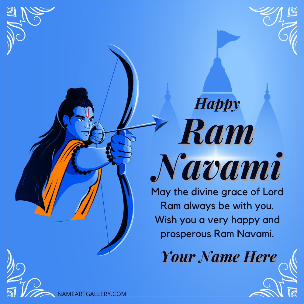 Lord Rama Navami Wishes Social Media Post With Name