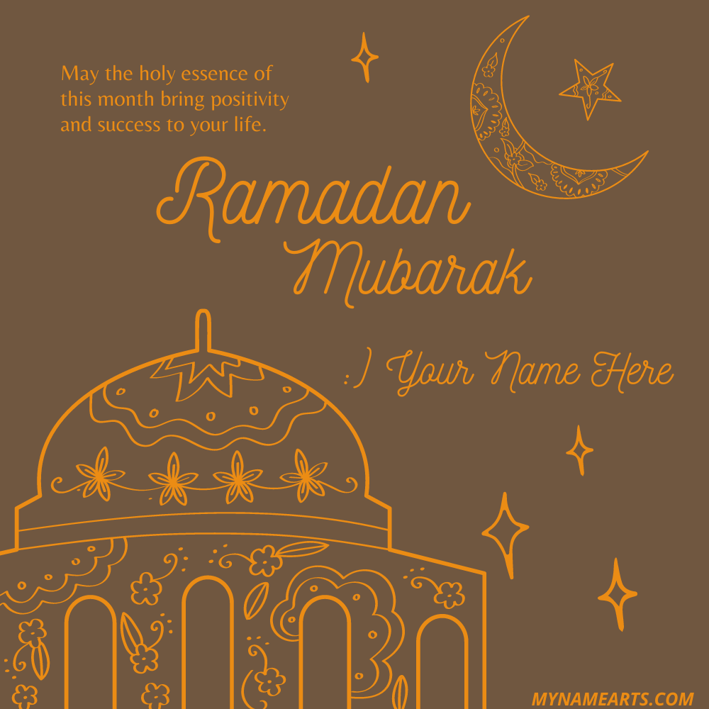 Ramadan Festival Greetings, Photo Frames and Status With Your Name