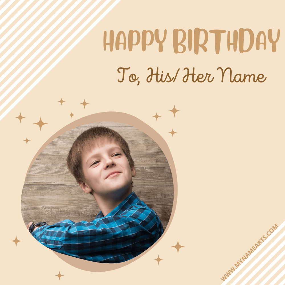 Birthday Wishes Photo Frame For Kids With Name