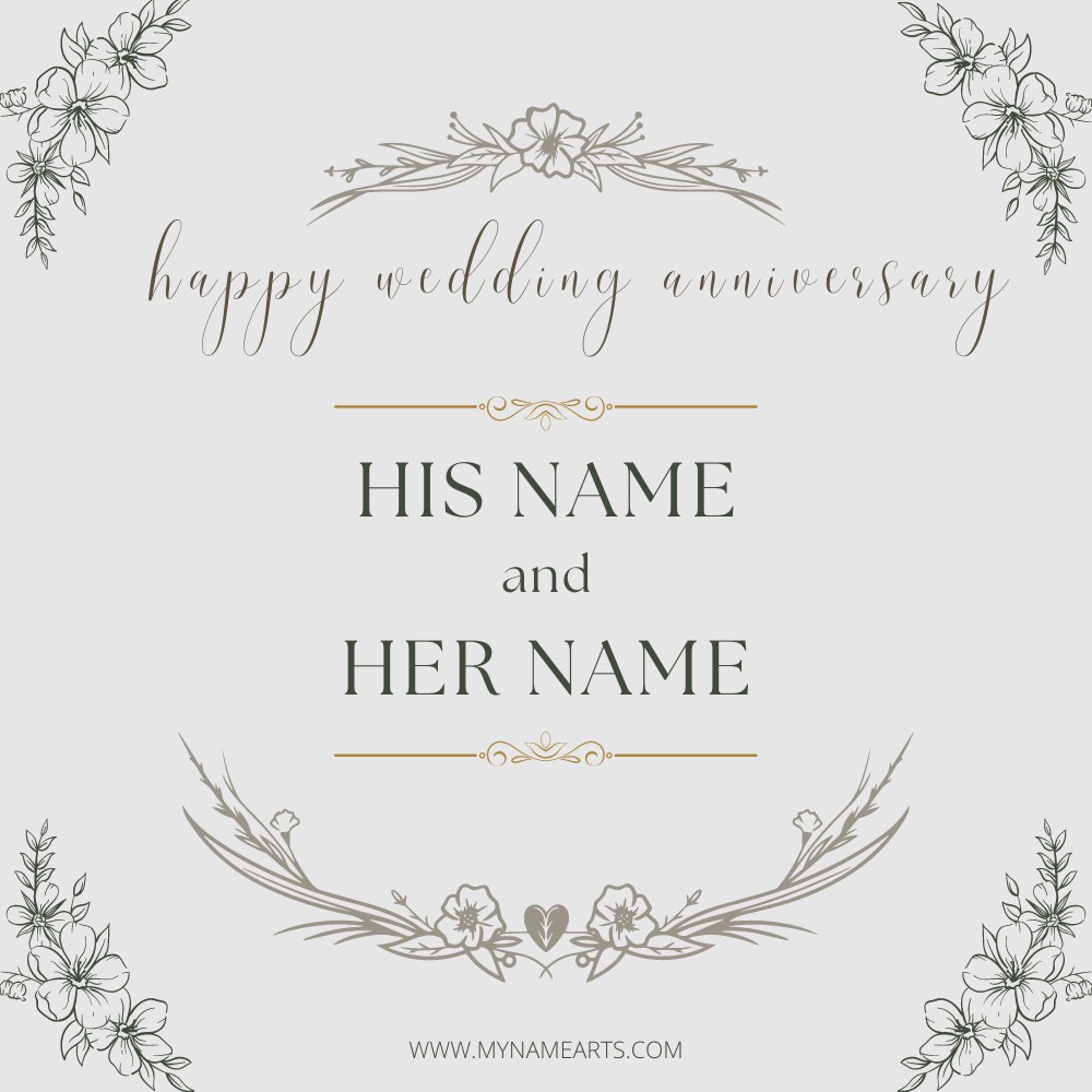 Professional Greeting For Anniversary Wishes With Name