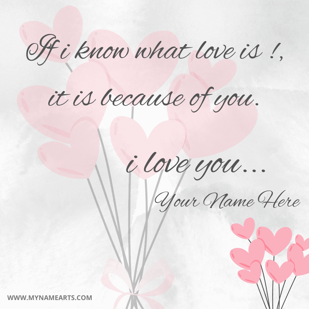 Romantic Love Quote Template Greeting With Your Name