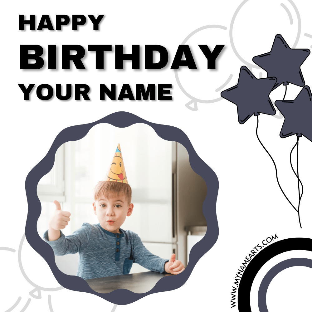 Surprise Birthday Name Greeting With Custom Photo Frame