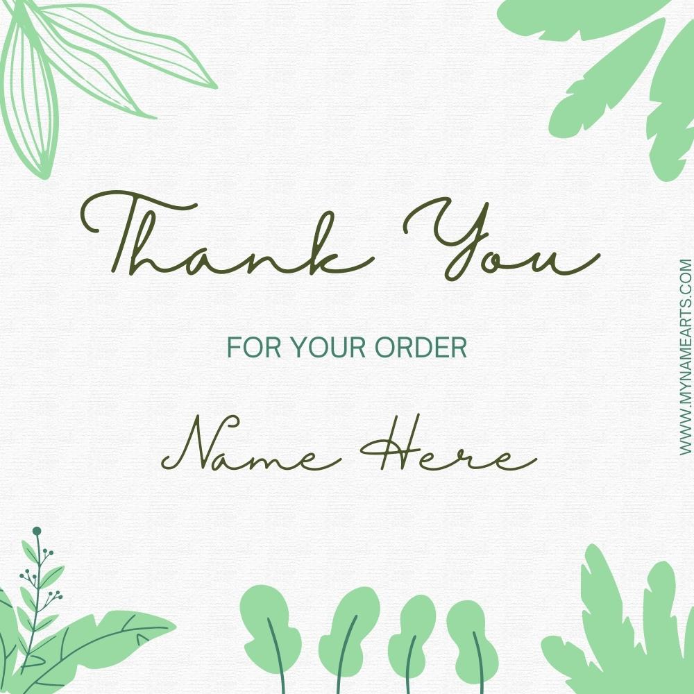 Thank You For Your Order Template With Company Name