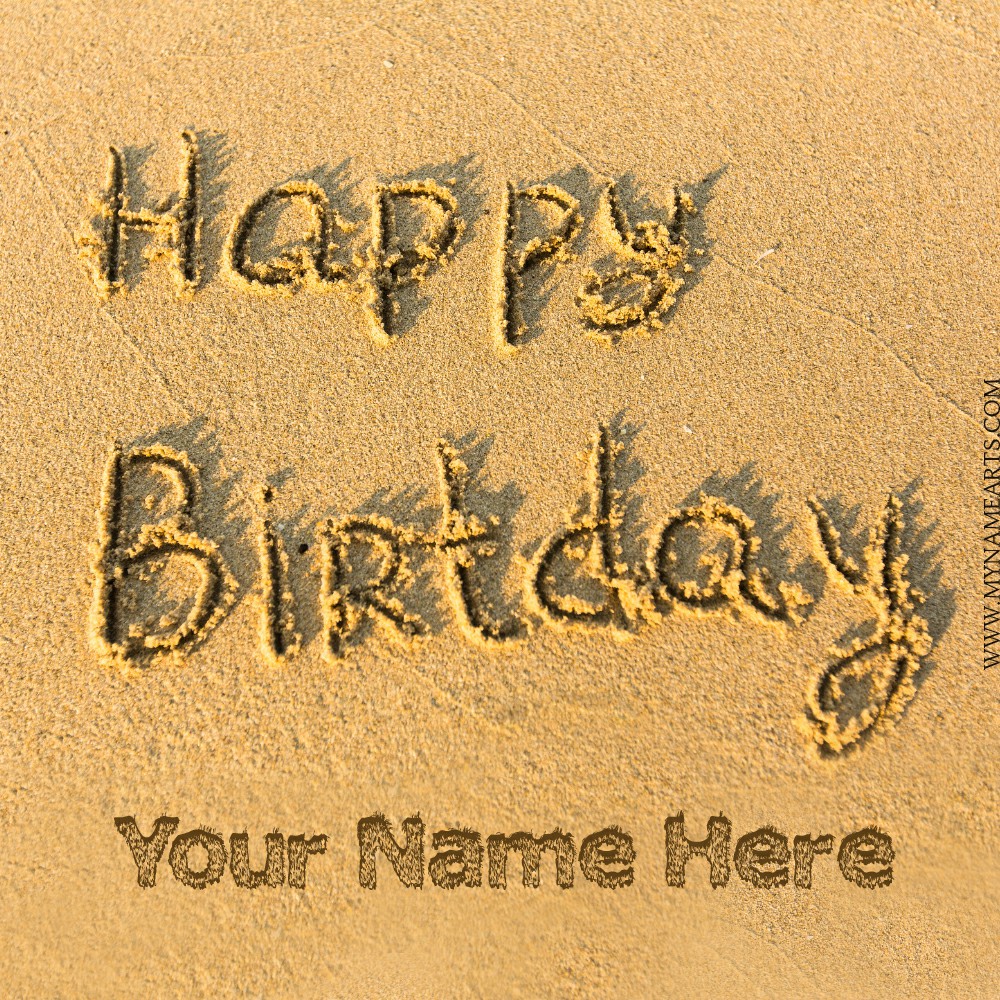 Write Name on Birthday Wishes Sand Art Image