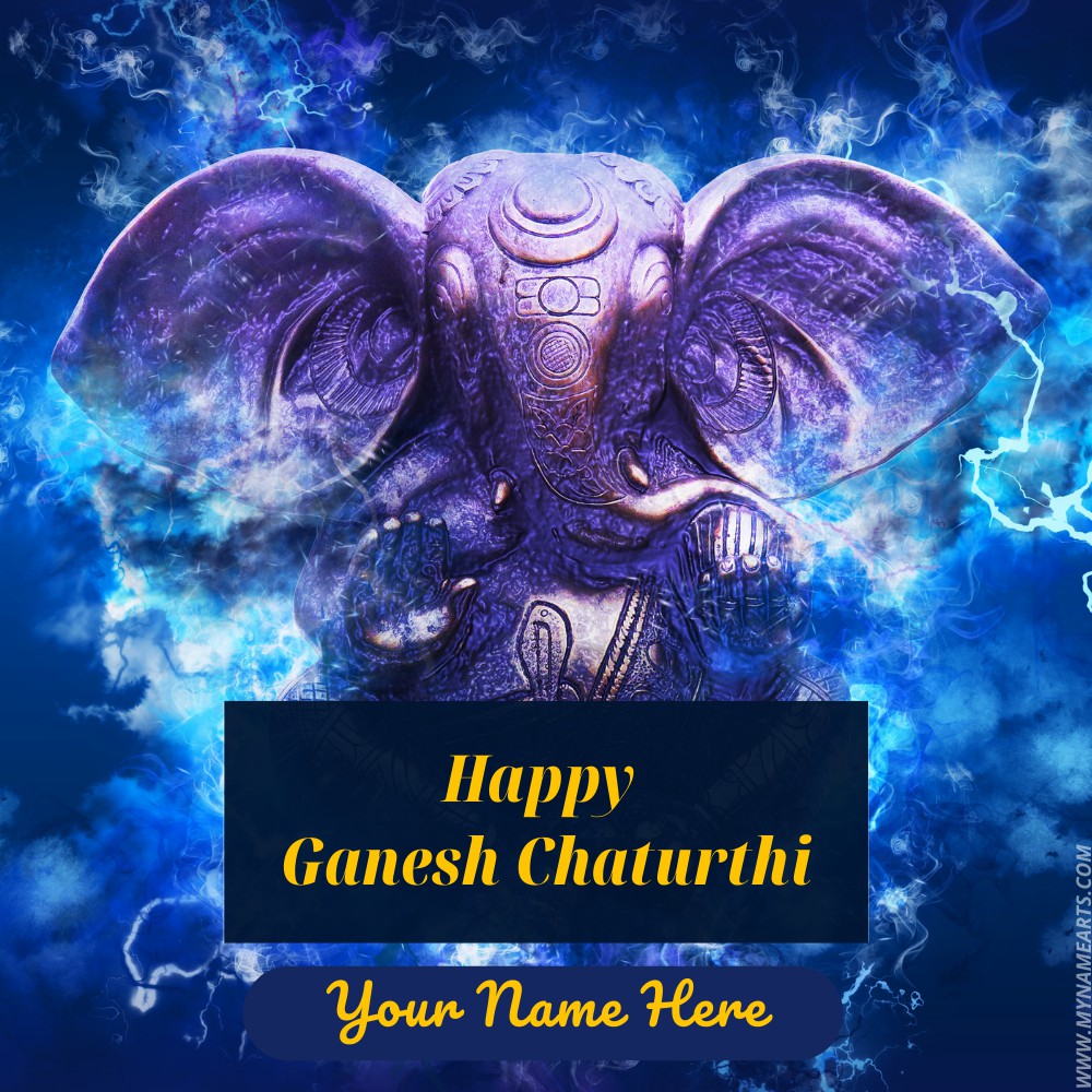 Ganesh Chaturthi 2022 Greeting Card With Name Edit