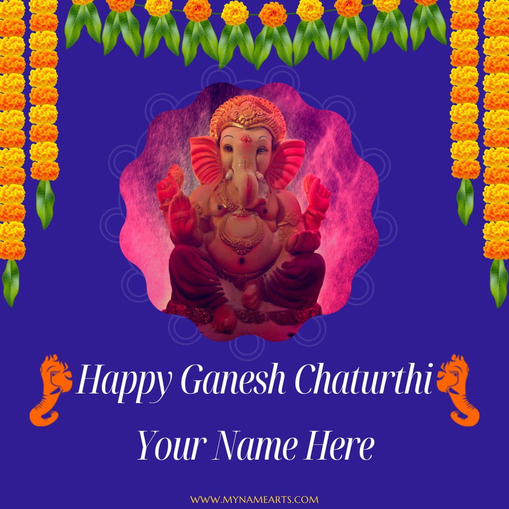 Ganesh Chaturthi Photo Frame With Name Edit