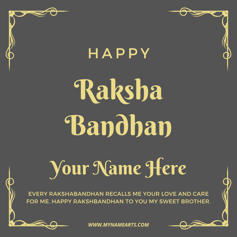 Raksha Bandhan Festival Wishes Quote With Name