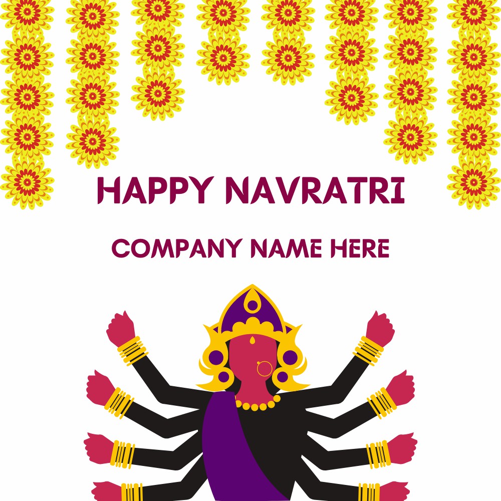 Navratri Wishes Picture With Company Name