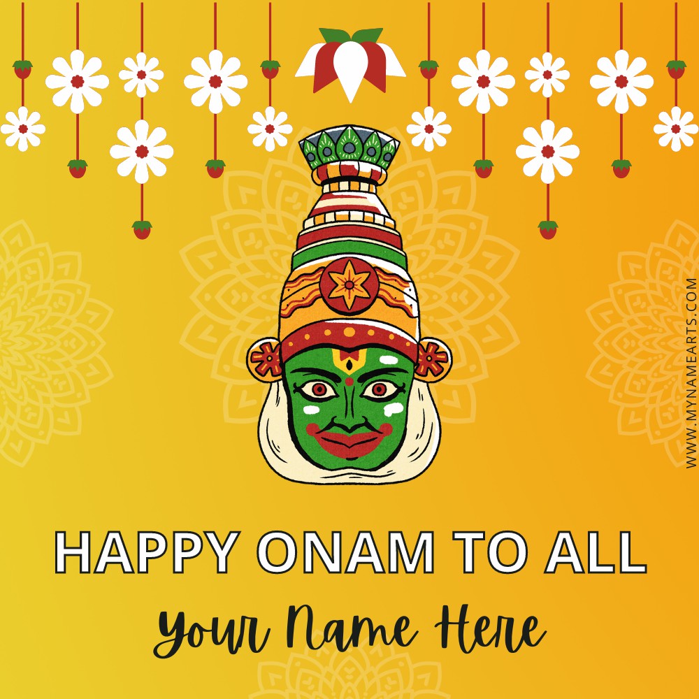 Onam 2022 Festival Greeting Card With Name Edit