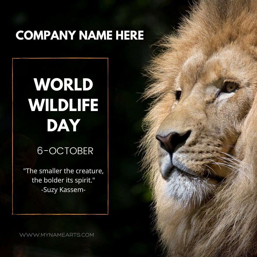 World Wildlife Day 6th October Greeting With Name
