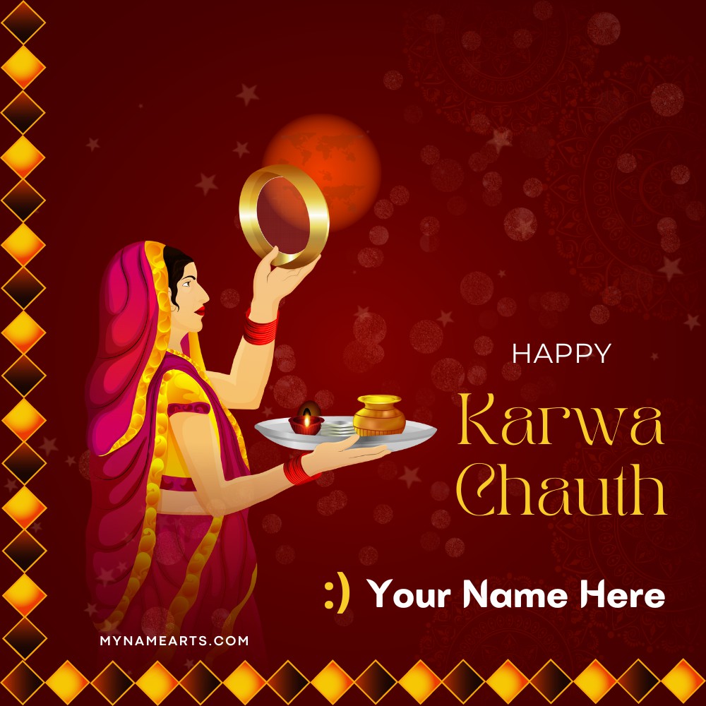 Happy Karva Chauth 2022 Greeting With Name Edit