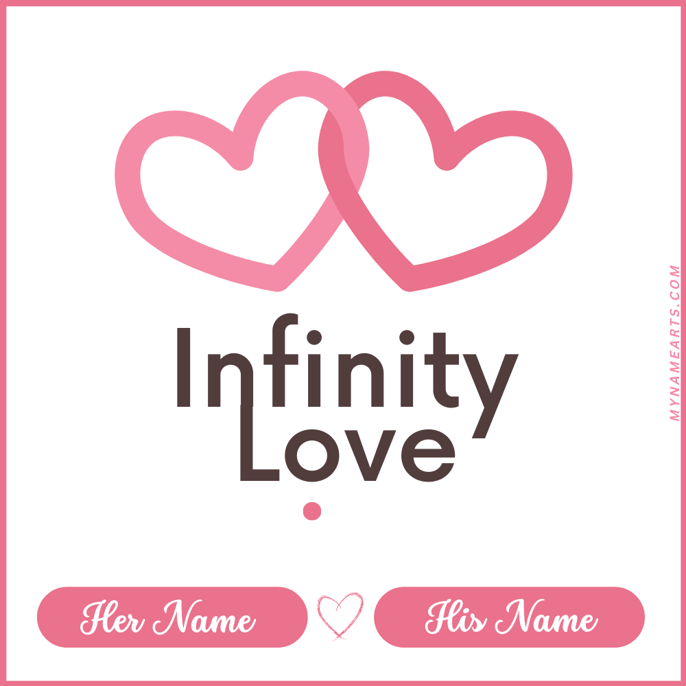 Infinite Love Couple Heart Greeting With Name Edit