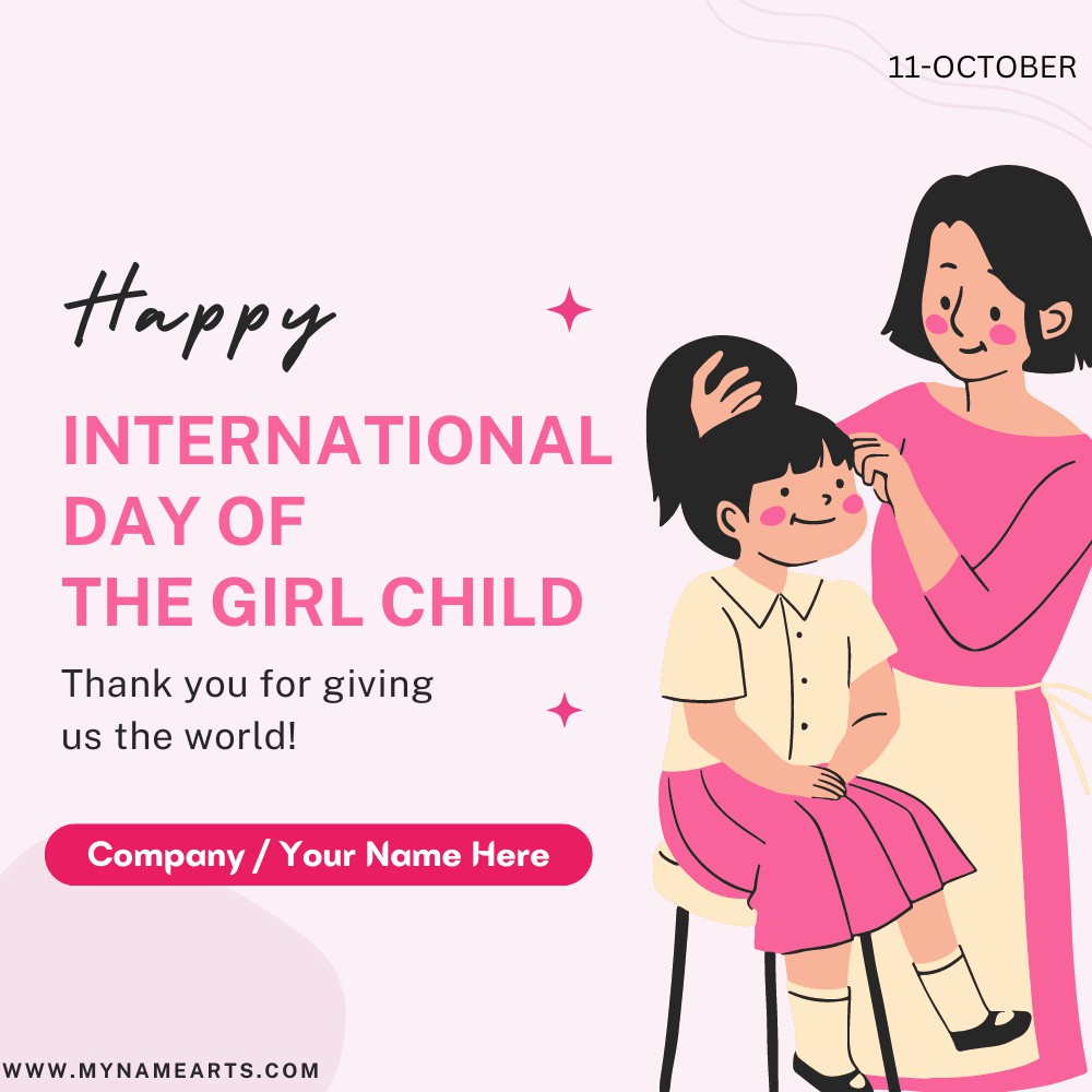 International Day of the Girl Child Greeting With Name
