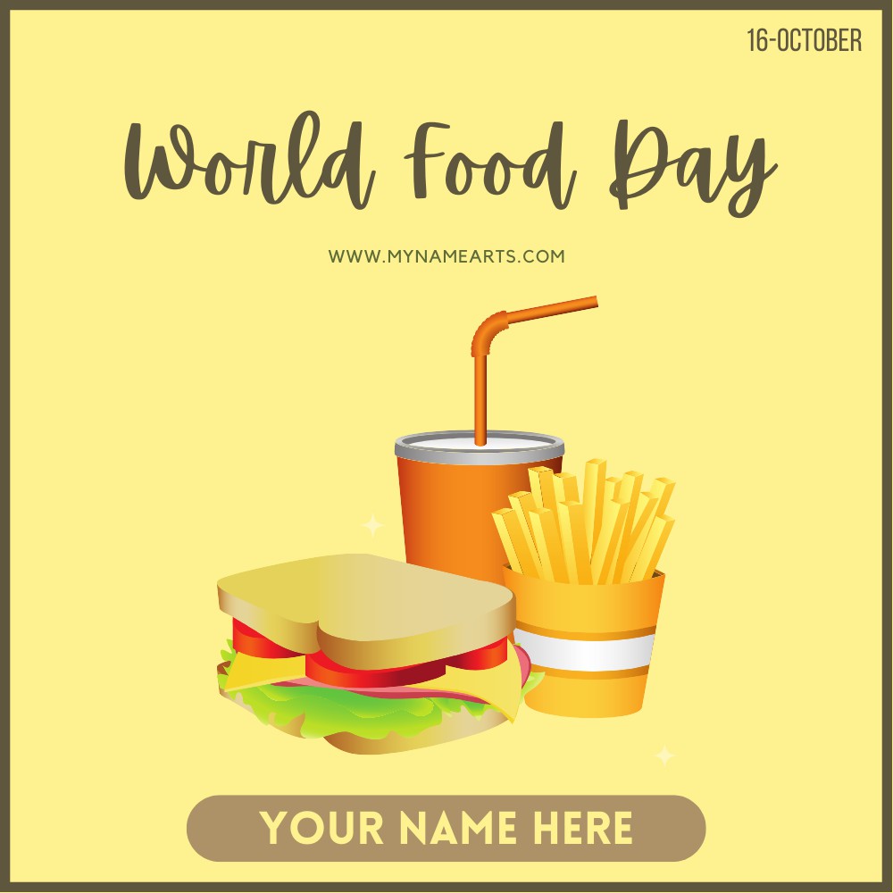 World Food Day 16th October Greeting With Name