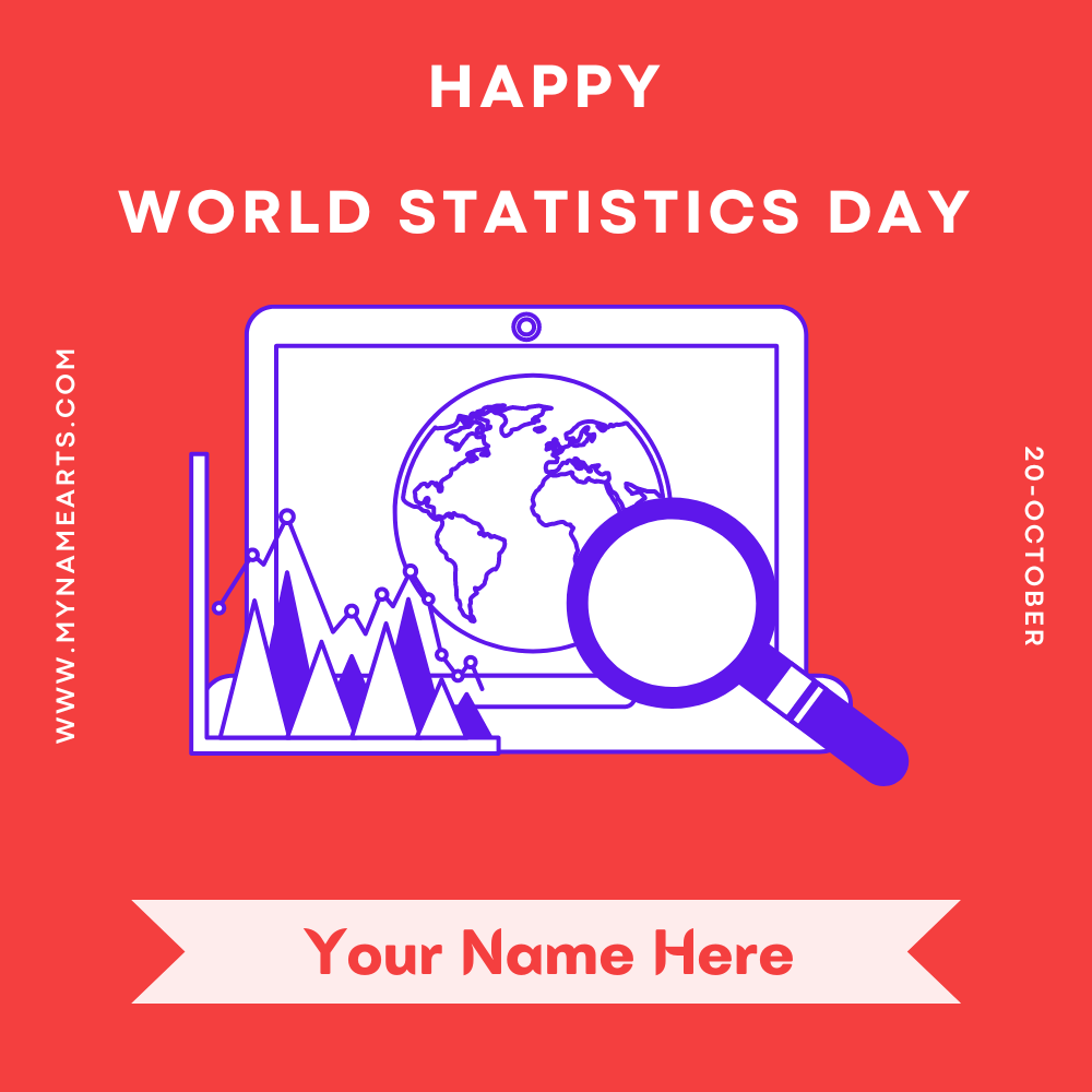 World Statistics Day 20th October Wishes Greeting With Name