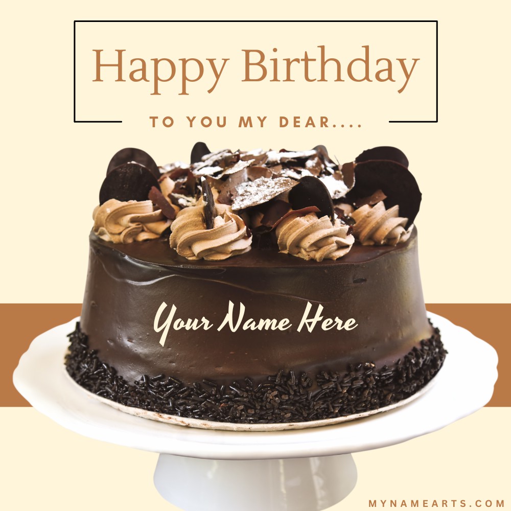 Chocolate Birthday Cake Image With Name Edit