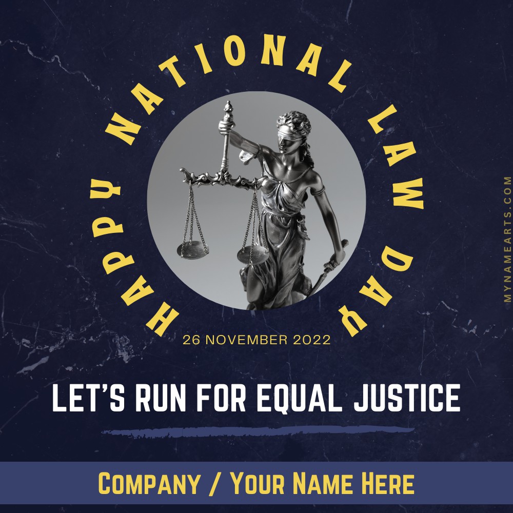 Happy National Law Day 2022 Greeting With Name