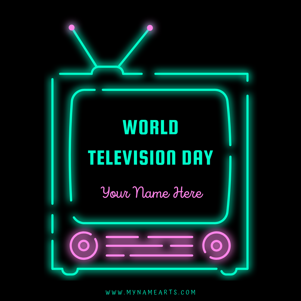 World Television Day 2022 Greeting With Name