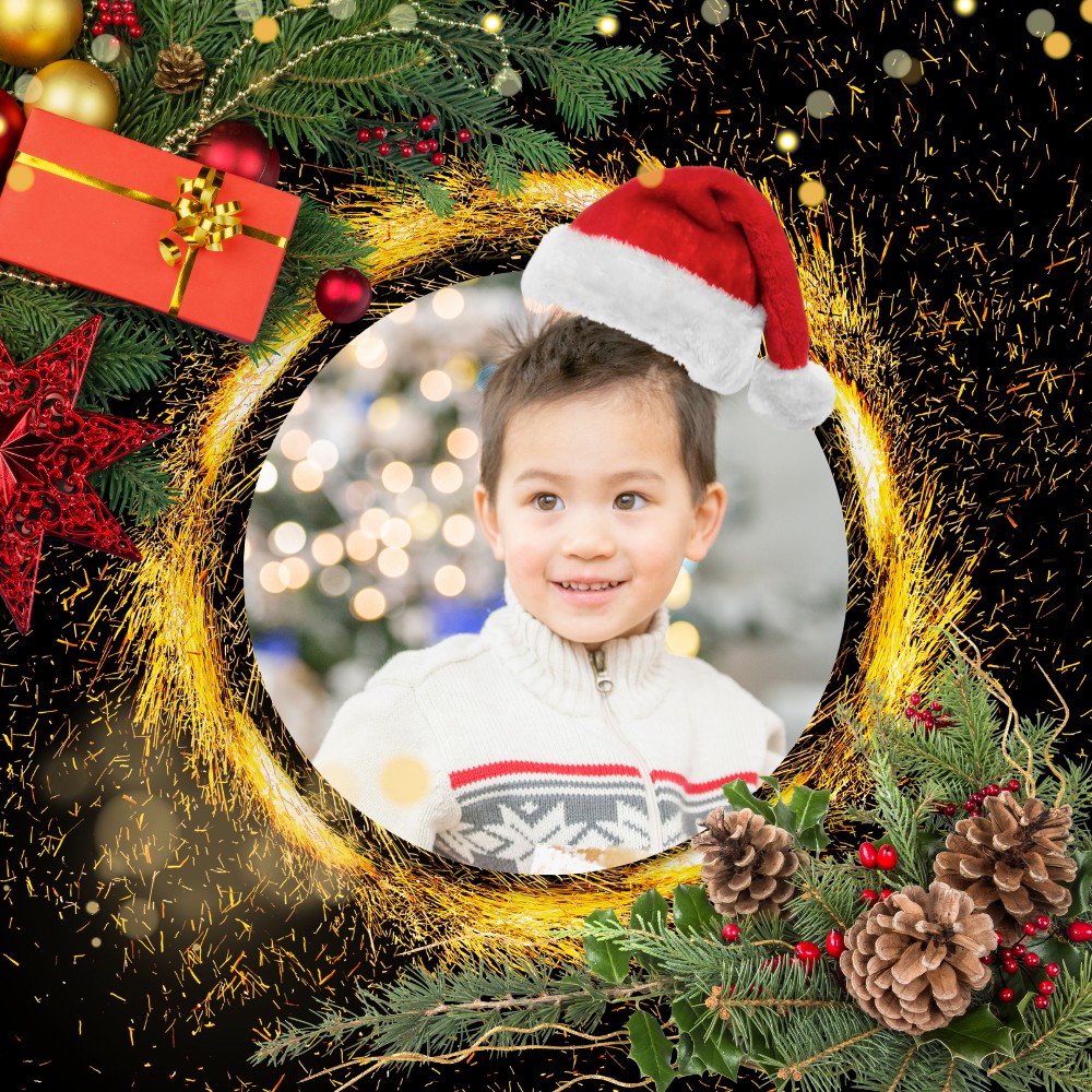 Make Christmas Wishes Photo Frame Online