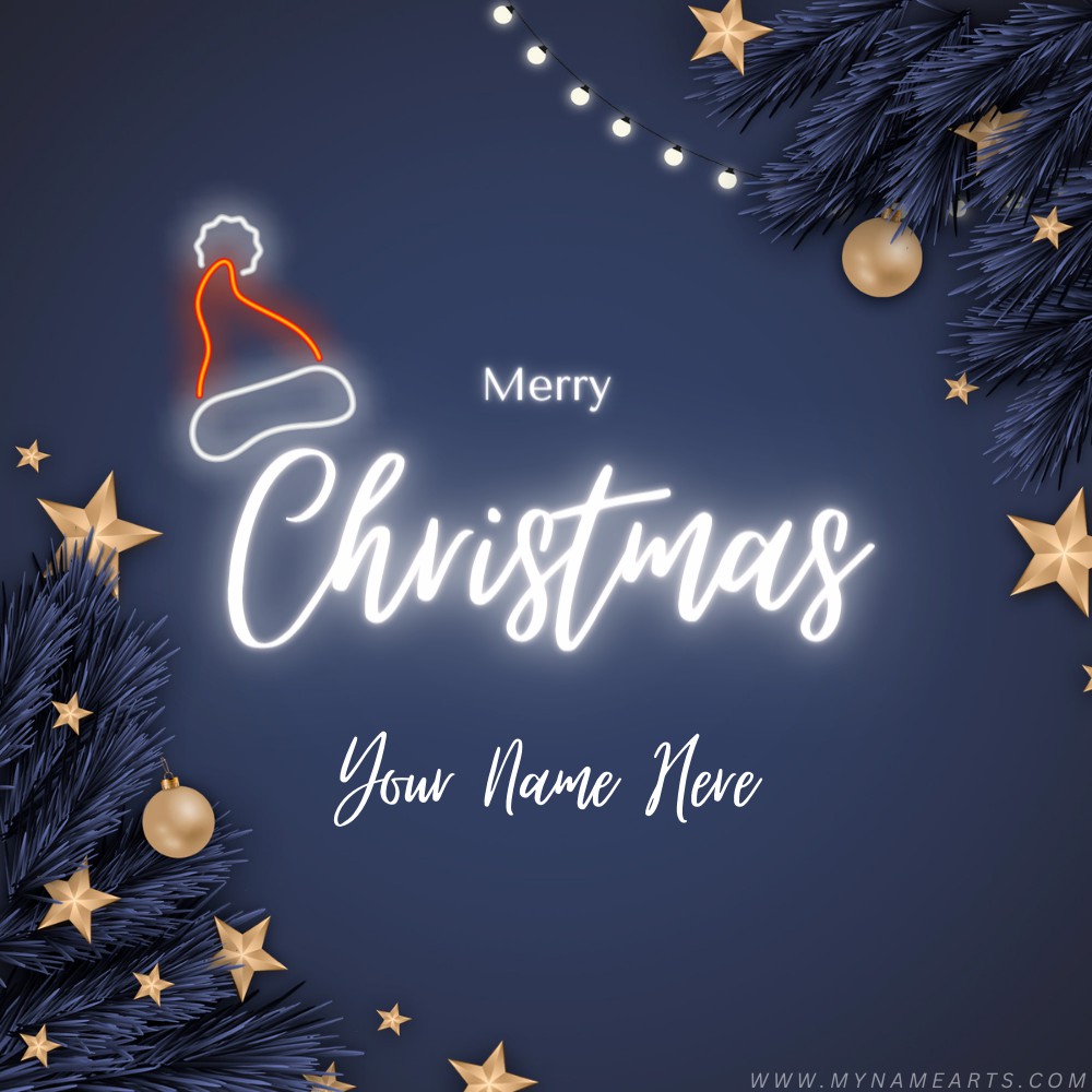 Merry Christmas Wishes Poster Image With Name