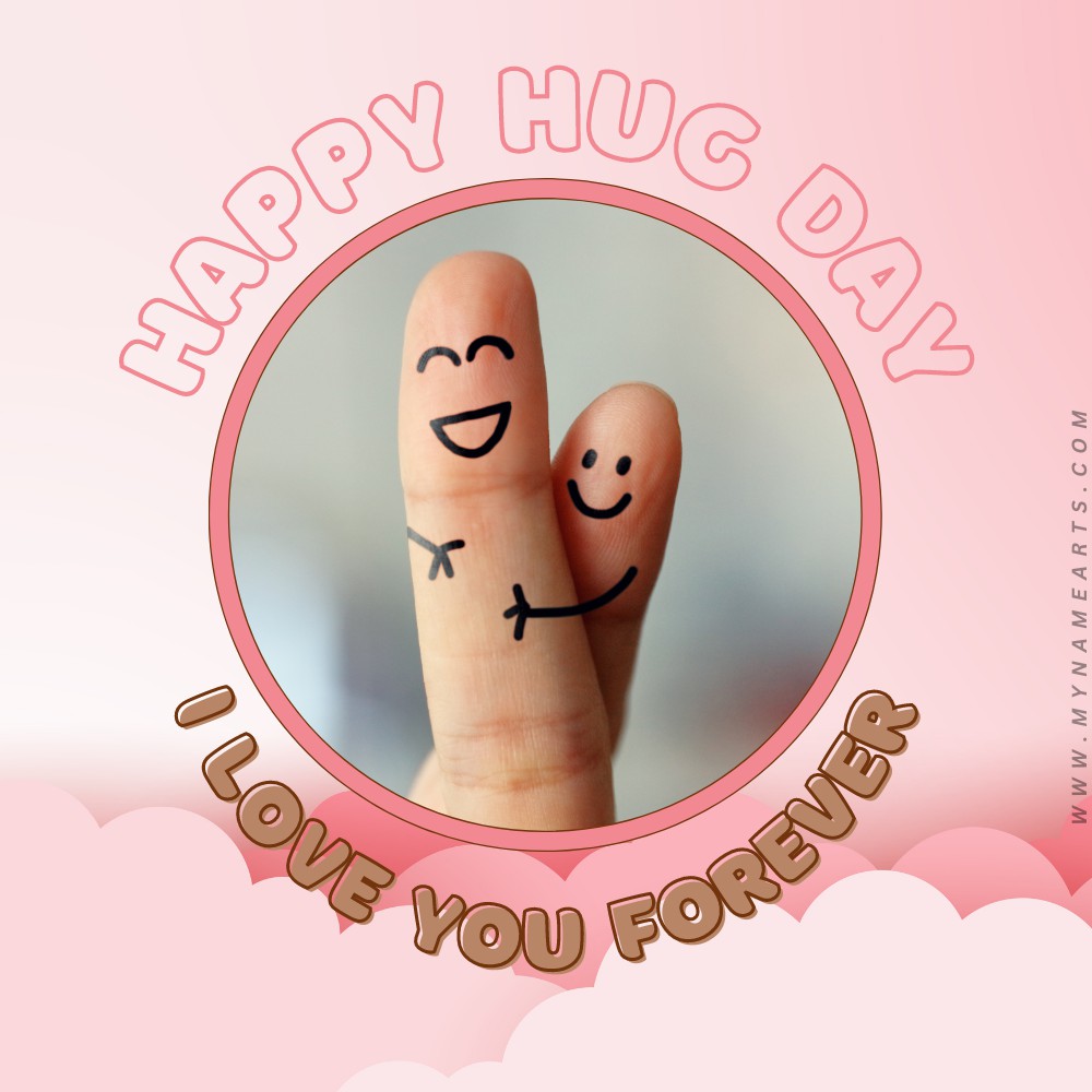 Create Happy Hug Day 12th February 2023 Photo Frame