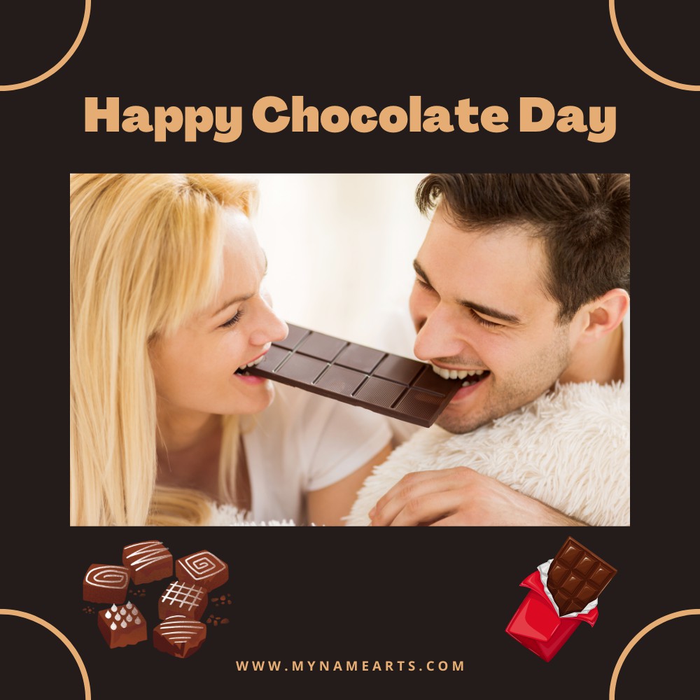 Happy Chocolate Day 2023 Photo Frame With Custom Pic