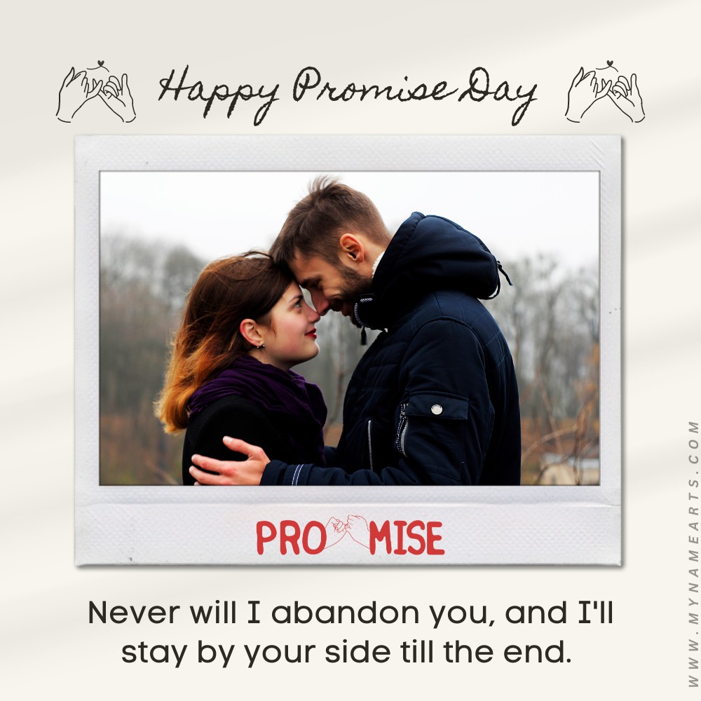 Happy Promise Day 2023 Valentine Photo Frame