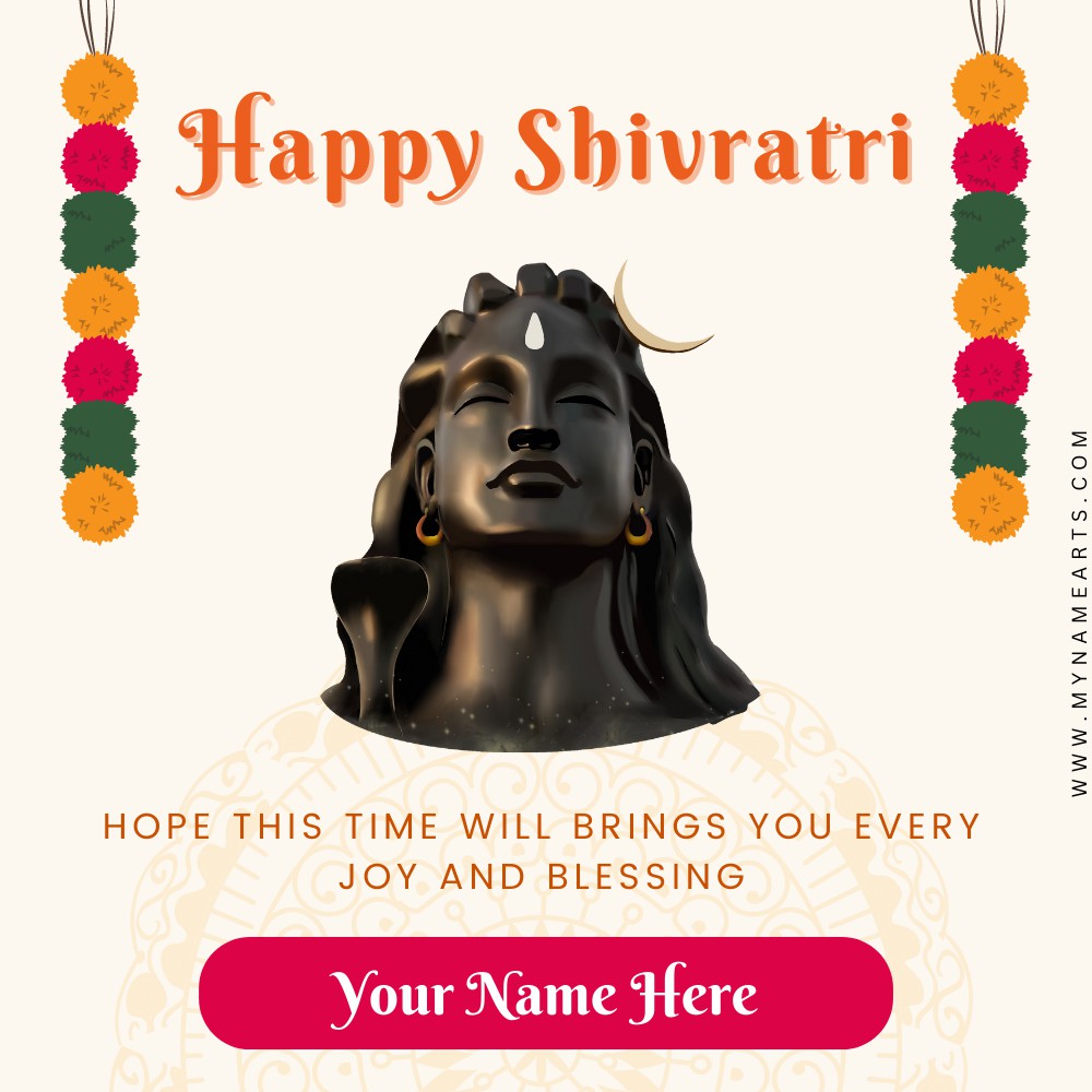 Write Name on Happy Shivratri 2023 Status Image