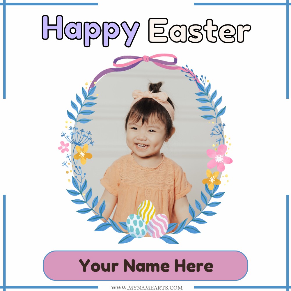 Create Happy Easter 2023 Cute Photo Frame