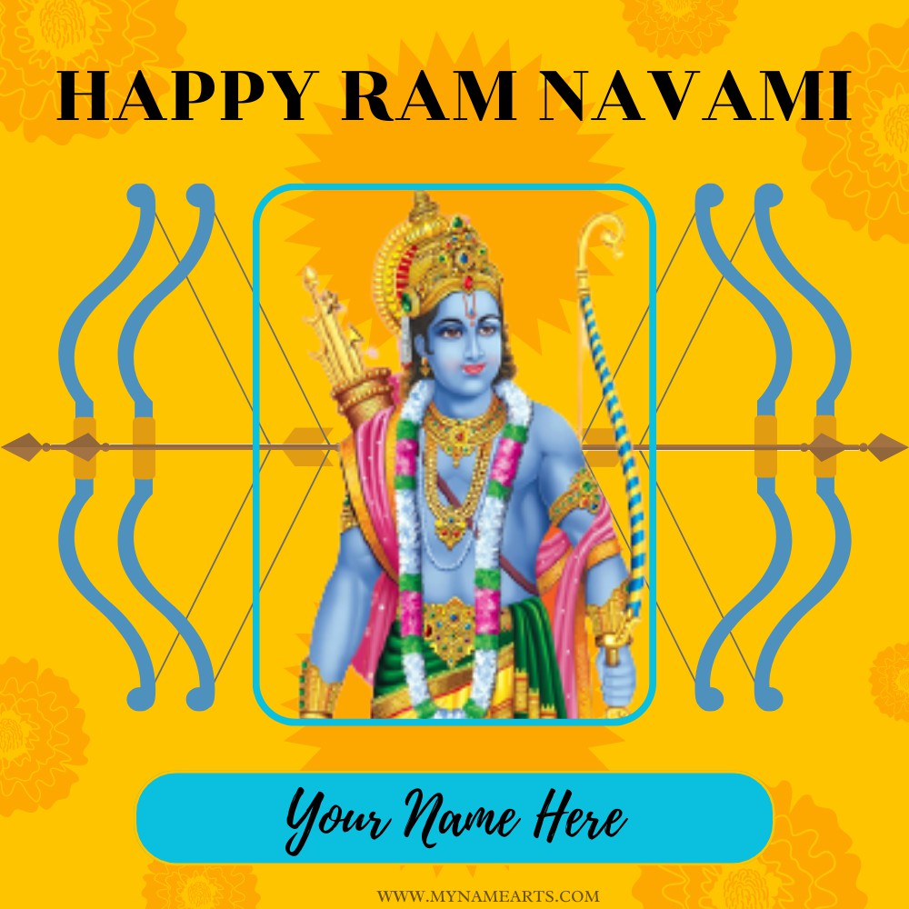 Happy Ram Navami Photo Frame With Your Photo