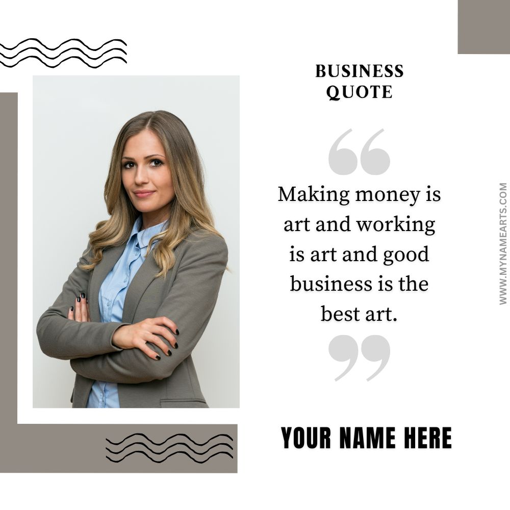 Business Motivational Quotes Templates With Photo & Name Edit