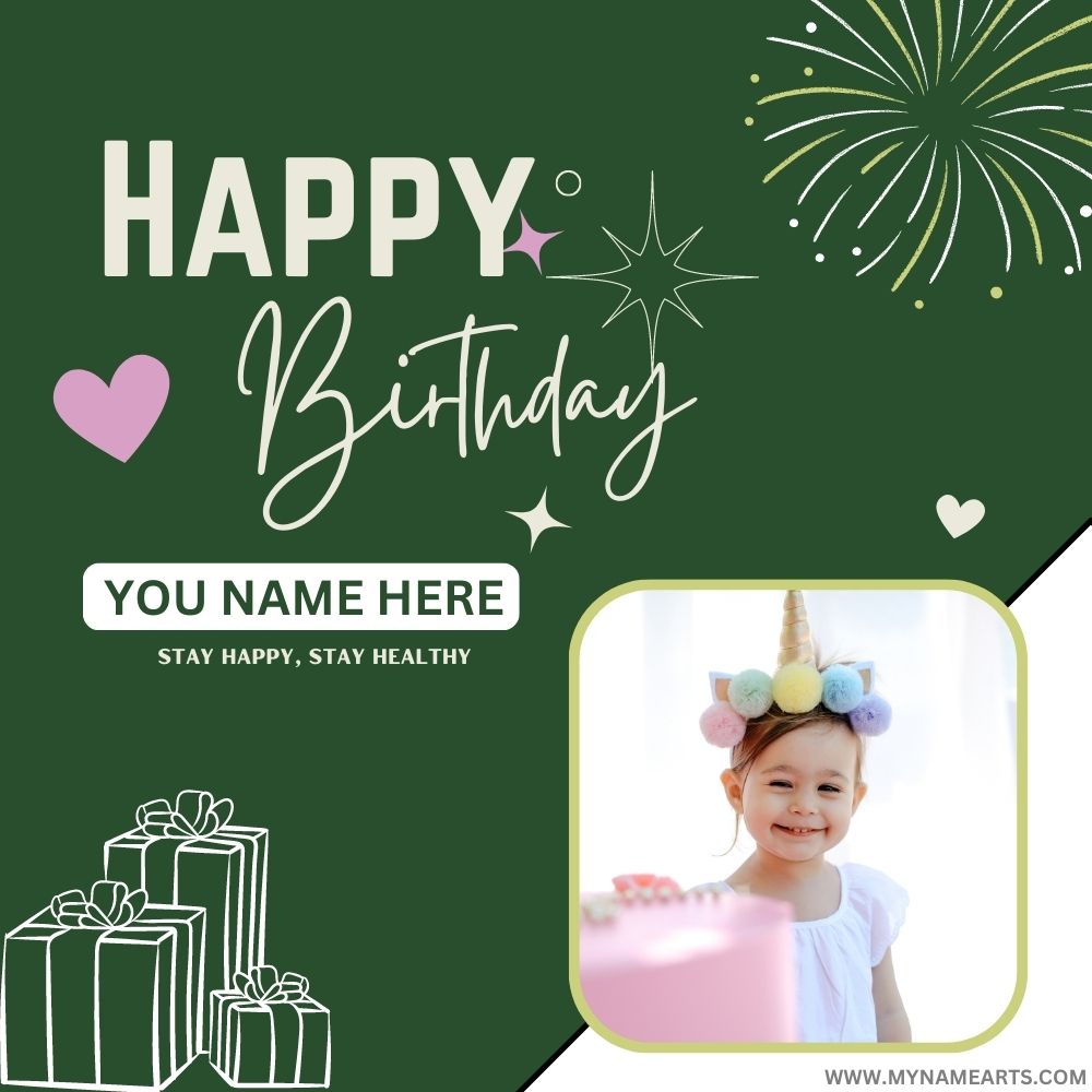 Designing Happy Birthday Greeting Card With Custom Photo