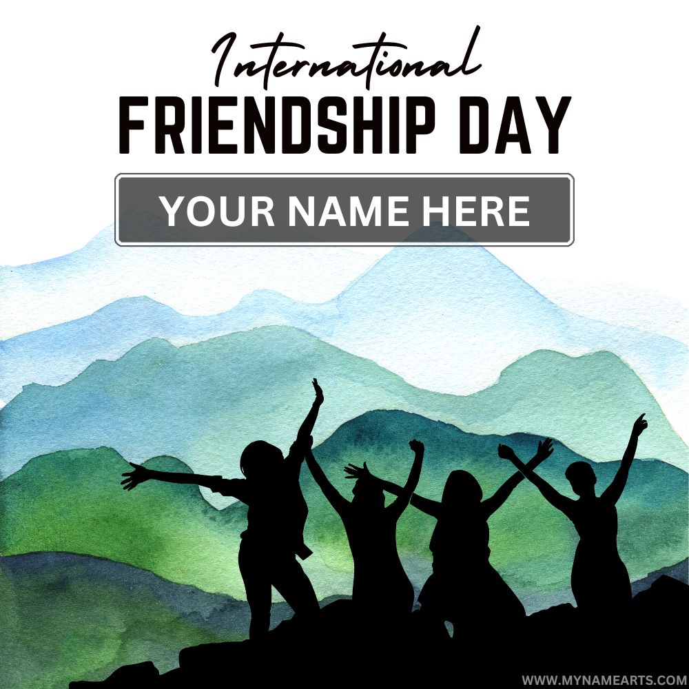 Friendship Day Wishing Square Image With Custom Name Edit