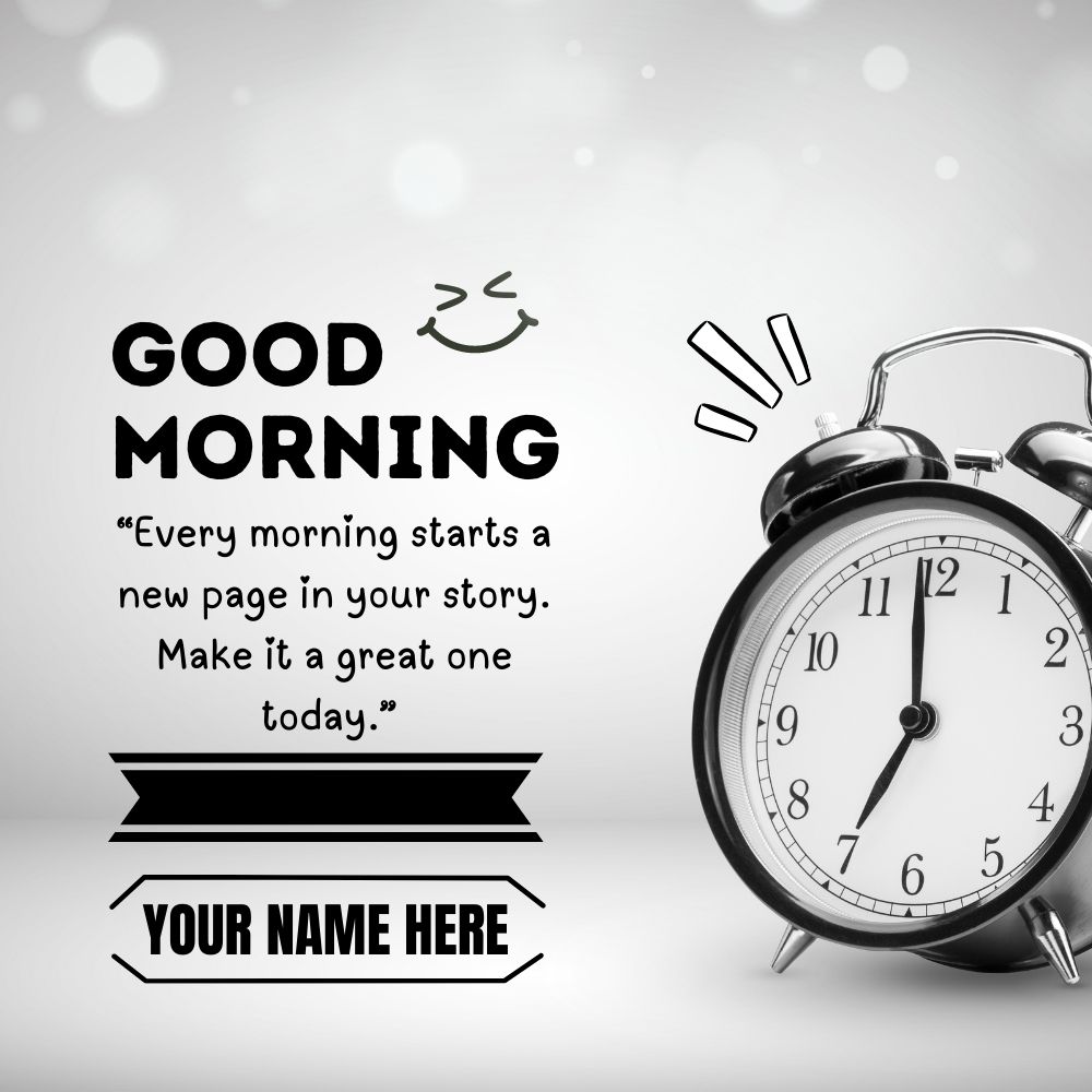 Good Morning Quotes Image With Custome Name