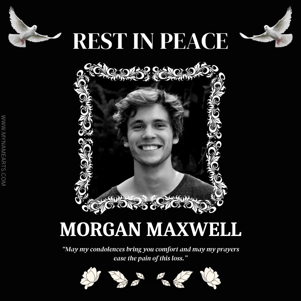 Rest in Piece Condolence Black Photo Frame With Name