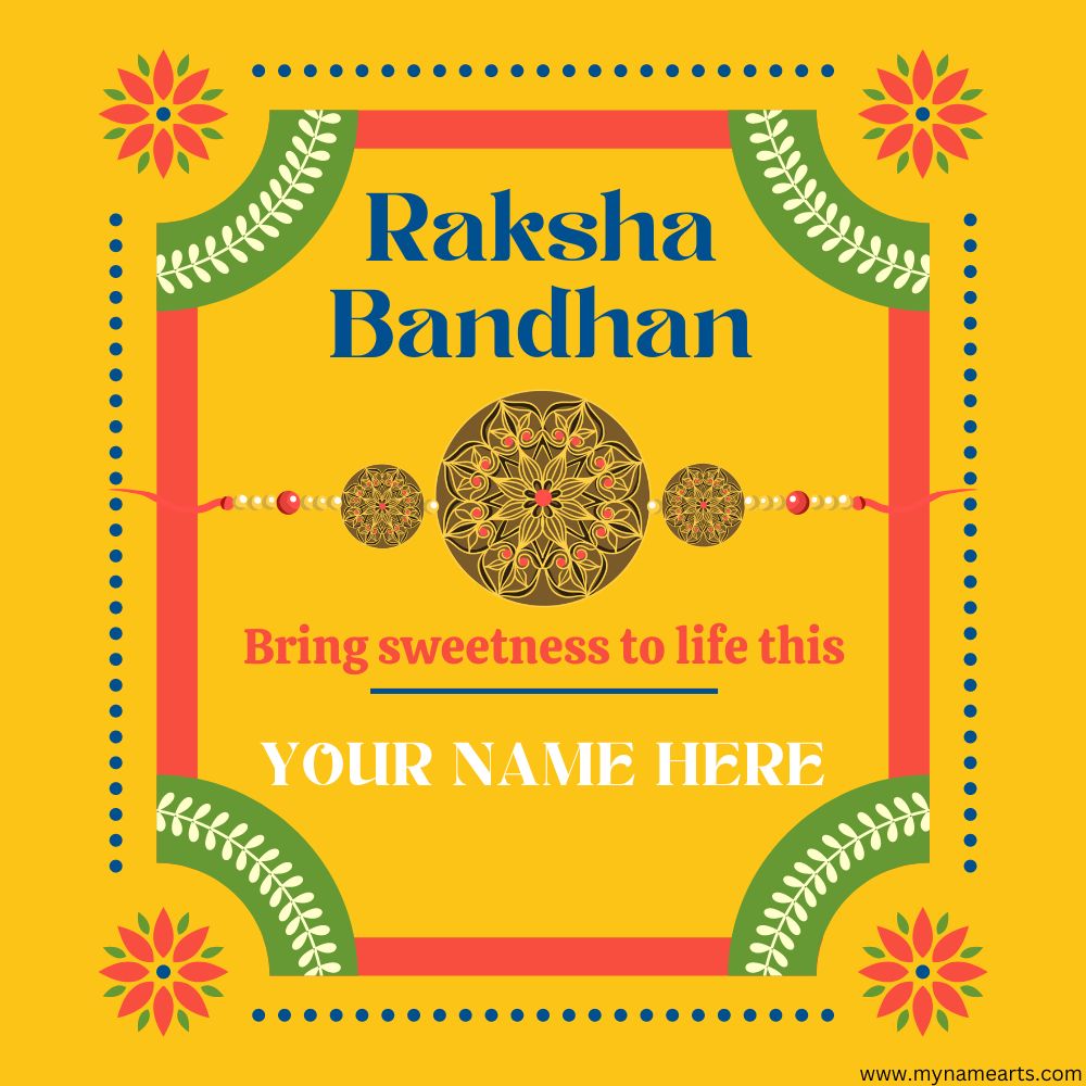Happy Rakshabandhan Image With Your Name Edit
