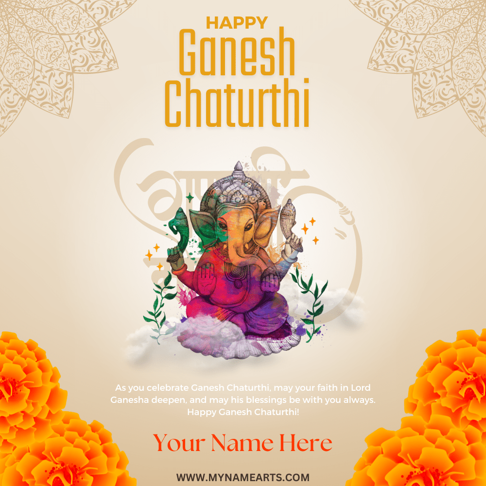 Ganesh Chaturthi Wishes With Your Name Status Online