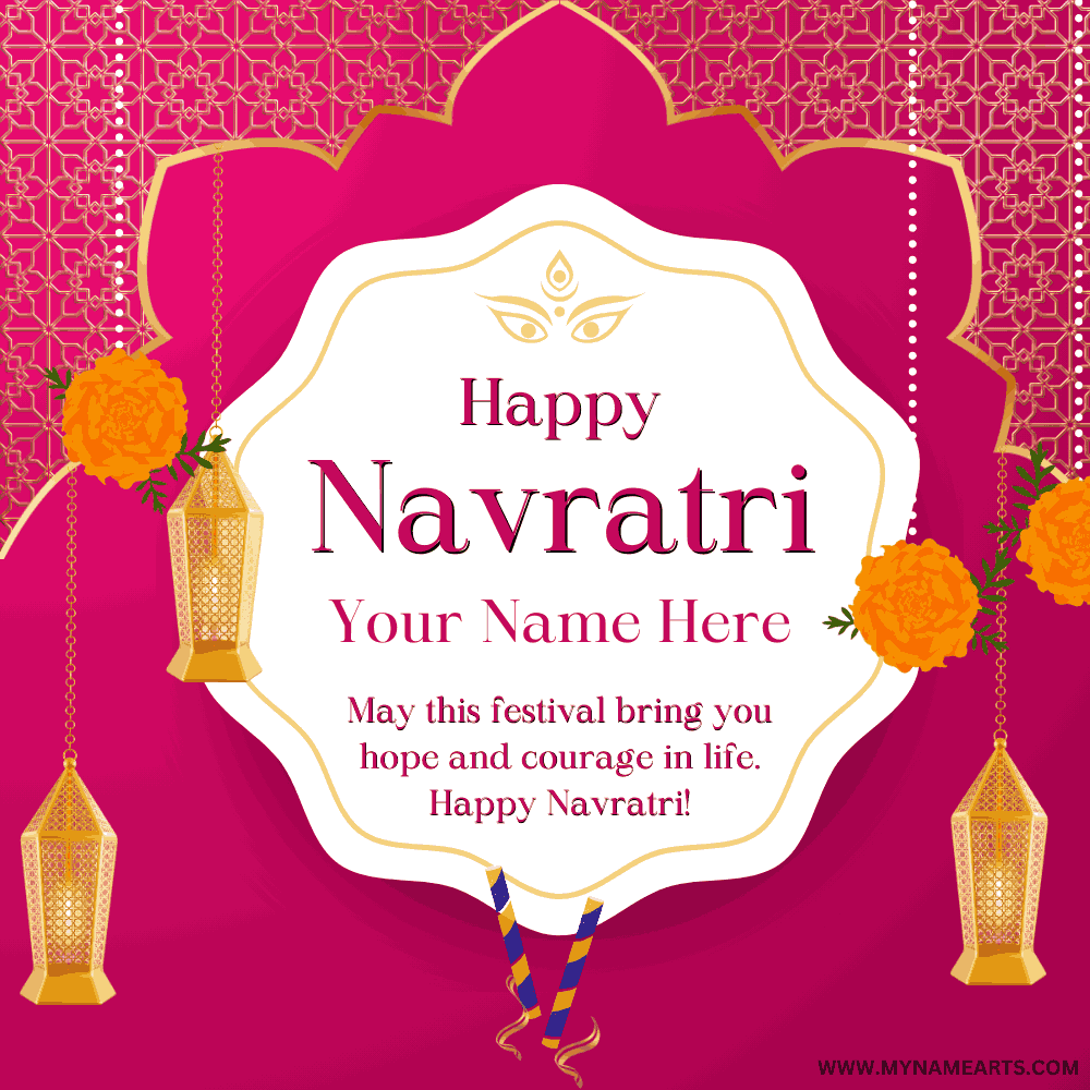 Navratri Festival Post With Your Name Download