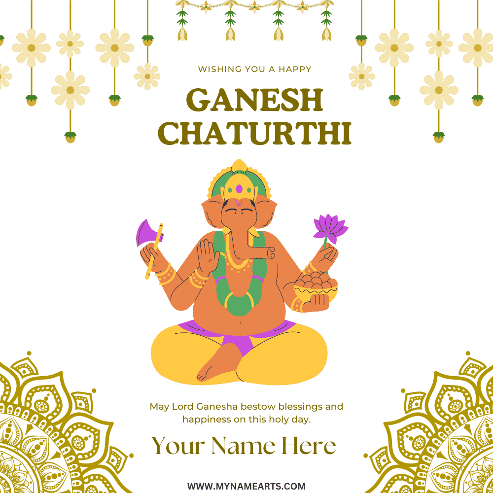 Wish Ganesh Chaturthi With Your Name Status