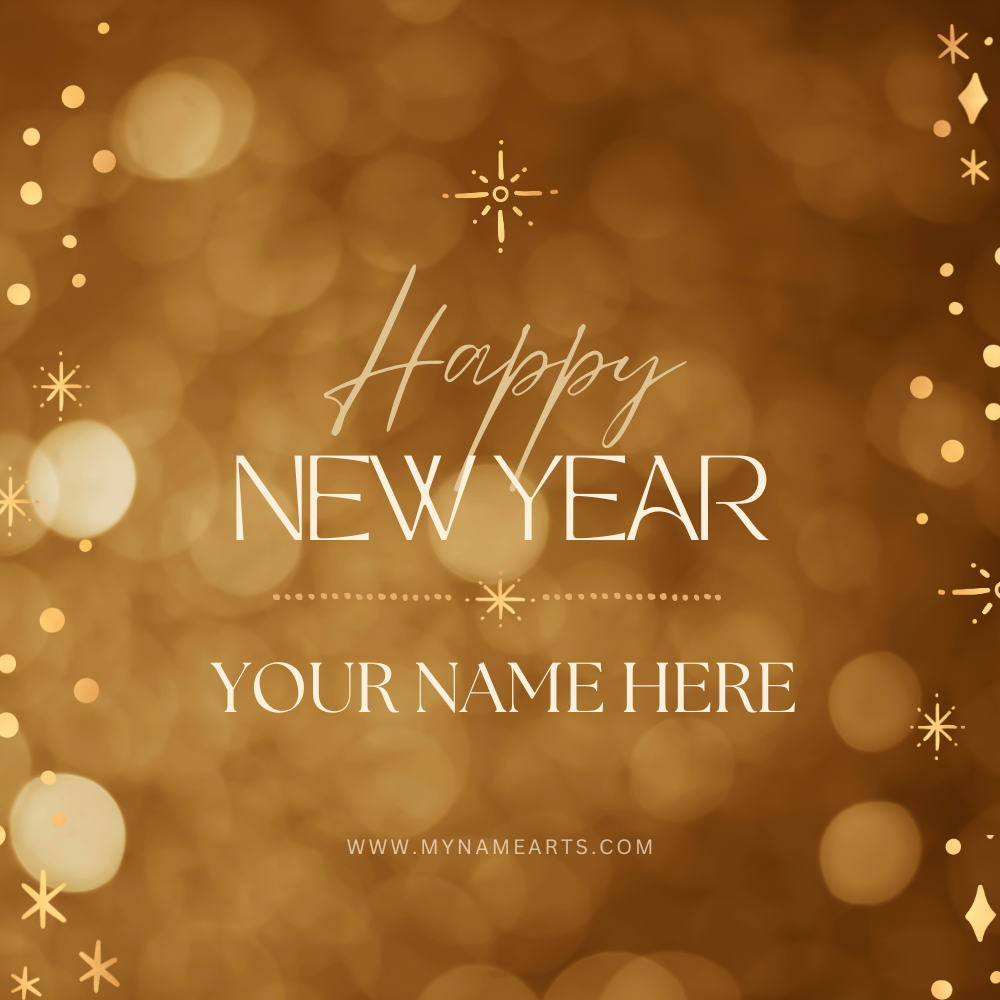 make happy new year card with name and photo online free