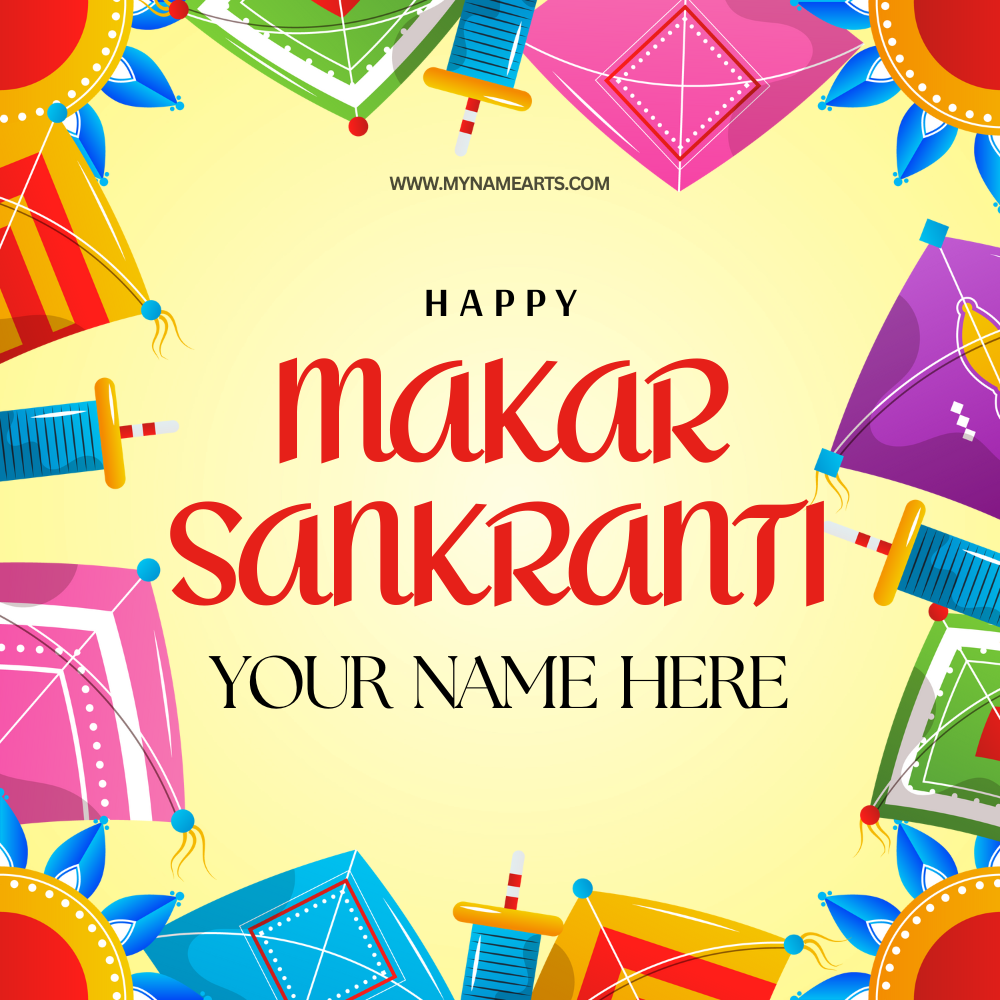 Customizable Makar Sankranti Greeting Cards 2025 – Free Download