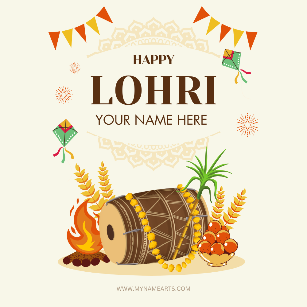 Embrace Abundance and Joy This Lohri Customized Card – Free Download