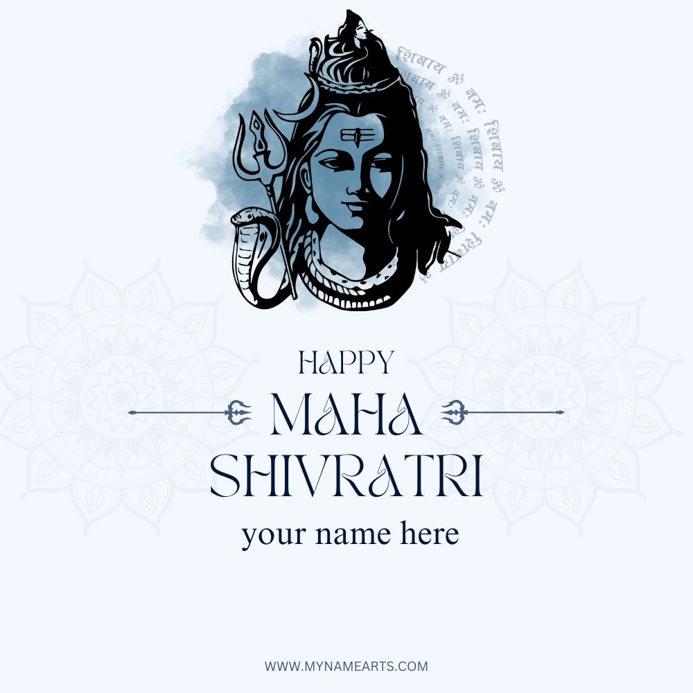 Maha Shivaratri Wishes 2025 with Your Name Free Download