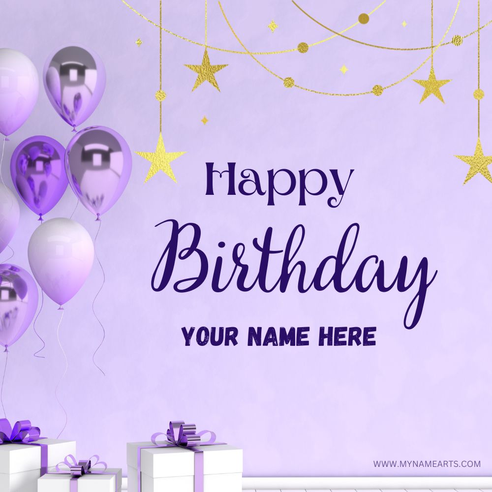 Birthday Card with Your Name – Free Online Wishes & Greetings