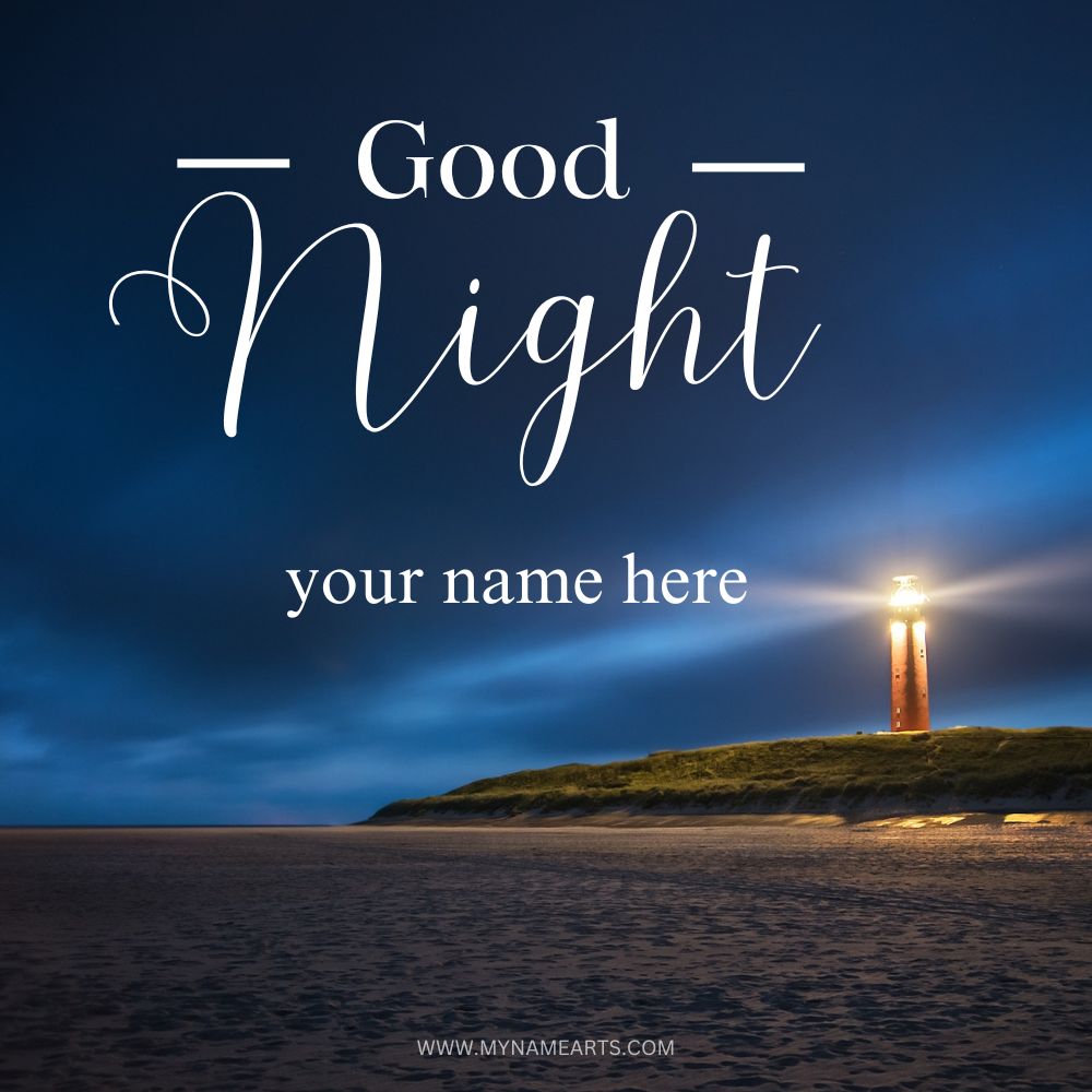 Night Wishes Card with Your Name Free Online Creation