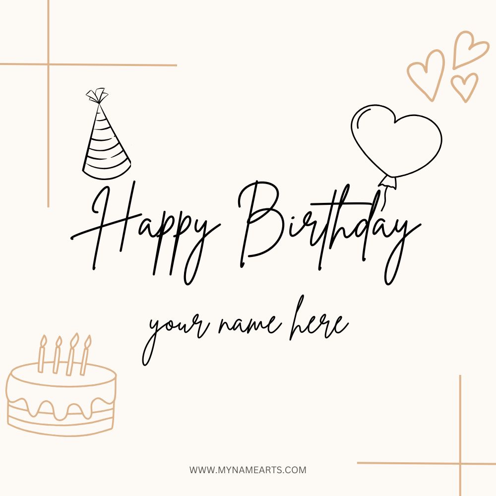 Happy Birthday Card with Your Name Free Online Wishes